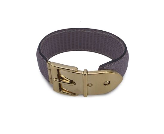 GUCCI Bracciale Vintage in Pelle Col. Viola