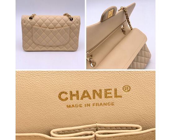 CHANEL Borsa a Tracolla in Pelle Col. Beige Timeless/Classique M