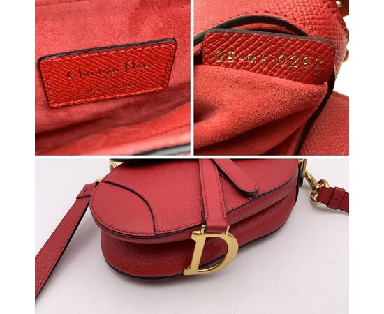 DIOR Borsa a Tracolla in Pelle Col. Rosso Saddle S