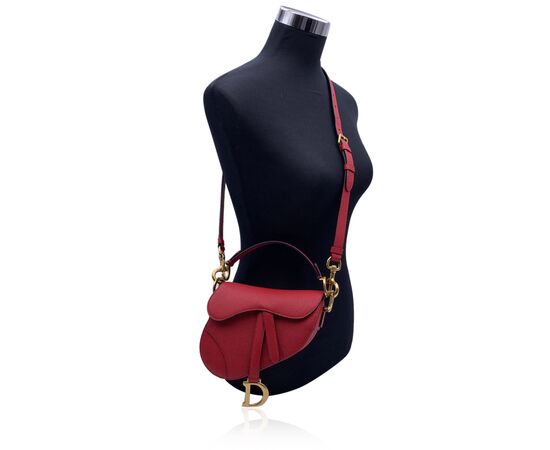 DIOR Borsa a Tracolla in Pelle Col. Rosso Saddle S