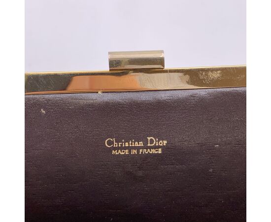 CHRISTIAN DIOR Pochette Vintage in Tela Col. Marrone Diorissimo S