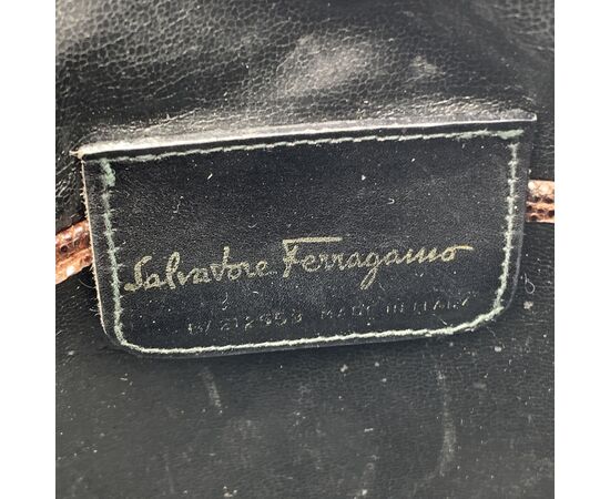 SALVATORE FERRAGAMO Borsa a Tracolla Vintage in Pelle Col. Marrone Vara M