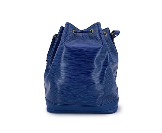 LOUIS VUITTON Borsa a Tracolla Vintage in Pelle Col. Blu Noe M