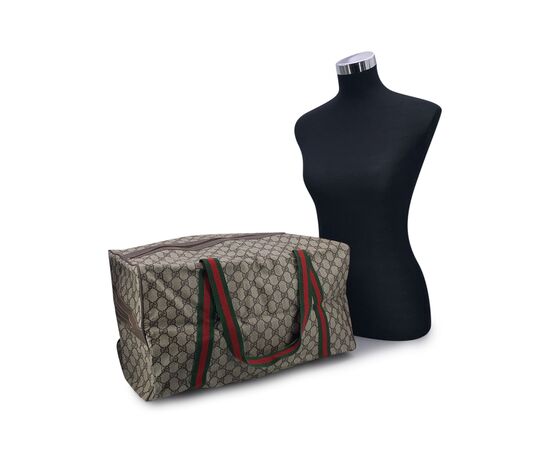 GUCCI Borsa da Viaggio Vintage in Tela Col. Marrone Ophidia L