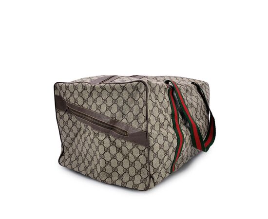 GUCCI Borsa da Viaggio Vintage in Tela Col. Marrone Ophidia L