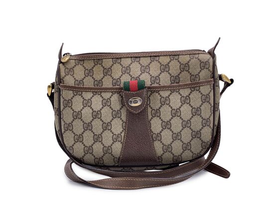 GUCCI Borsa a Tracolla Vintage in Tela Col. Marrone Ophidia S