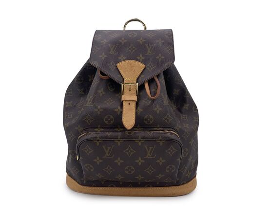 LOUIS VUITTON Zaino Vintage in Tela Col. Marrone Montsouris Vintage M