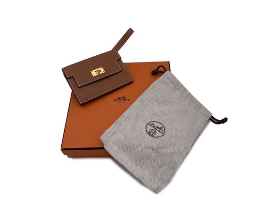 HERMES Portafoglio in Pelle Col. Beige Kelly Pocket S