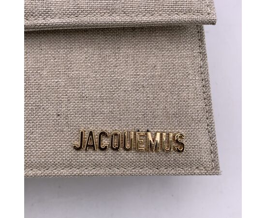 JACQUEMUS Borsa a Tracolla in Lino Col. Beige Le Bambino S