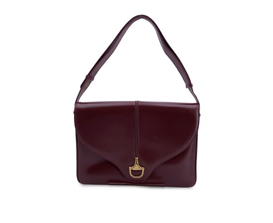 GUCCI Borsa a Tracolla Vintage in Pelle Col. Bordeaux Horsebit M