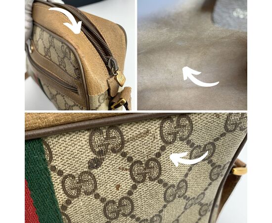 GUCCI Borsa a Tracolla Vintage in Tela Col. Beige Ophidia S