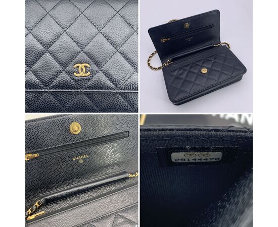 CHANEL Borsa a Tracolla in Pelle Col. Nero Wallet On Chain Timeless/Classique S