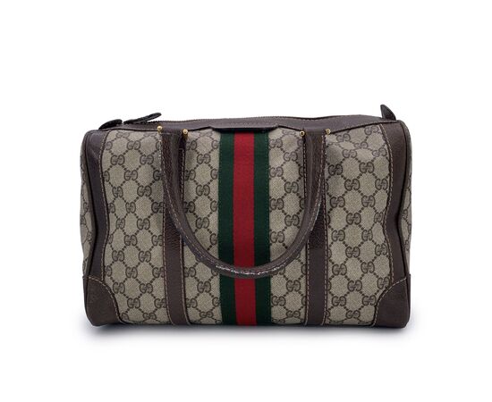 GUCCI Borsa a Mano Vintage in Tela Col. Marrone Ophidia GG M