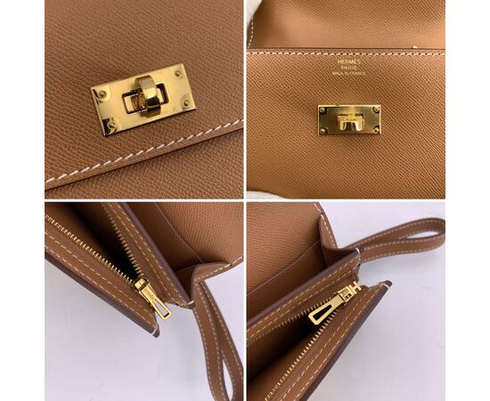 HERMES Portafoglio in Pelle Col. Beige Kelly Pocket S