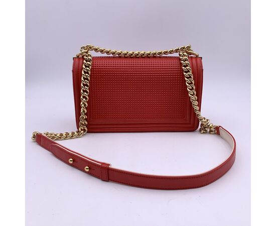 CHANEL Borsa a Tracolla in Pelle Col. Rosso Boy M