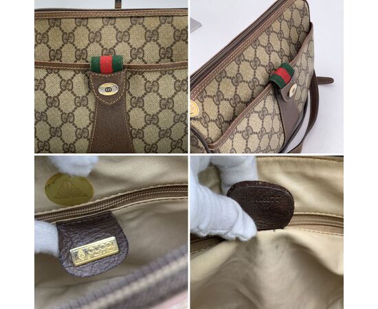 GUCCI Borsa a Tracolla Vintage in Tela Col. Marrone Ophidia S