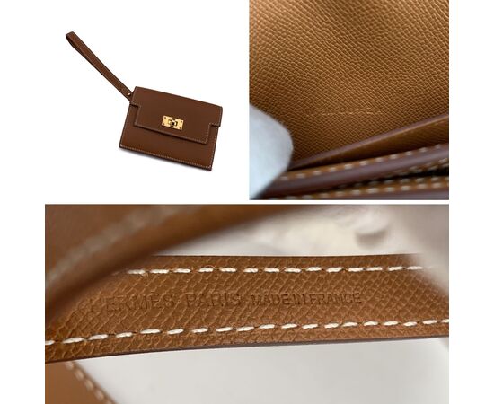 HERMES Portafoglio in Pelle Col. Beige Kelly Pocket S