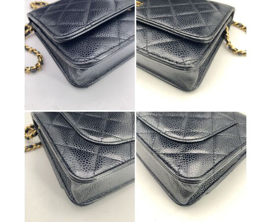 CHANEL Borsa a Tracolla in Pelle Col. Nero Wallet On Chain Timeless/Classique S