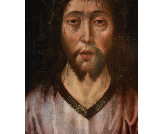 Ecce Homo, Maestro fiammingo del XVI secolo cerchia di Quentin Metsys (Lovanio, 1466 – Anversa, 1530)