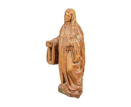 Scultura in legno intagliato - San Roberto. Italia, XVI secolo.