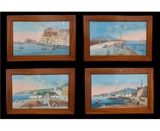 QUATTRO GOUACHES - NAPOLI - XX SEC.