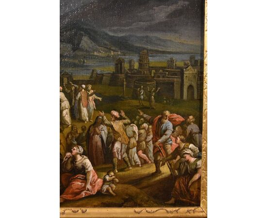 Paesaggio fantastico con la Crocifissione di Cristo, Scipione Compagno (Napoli 1624 - 1680)