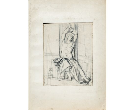 Artista italiano (XVIII-XIX sec.) - Studio per un S. Sebastiano.