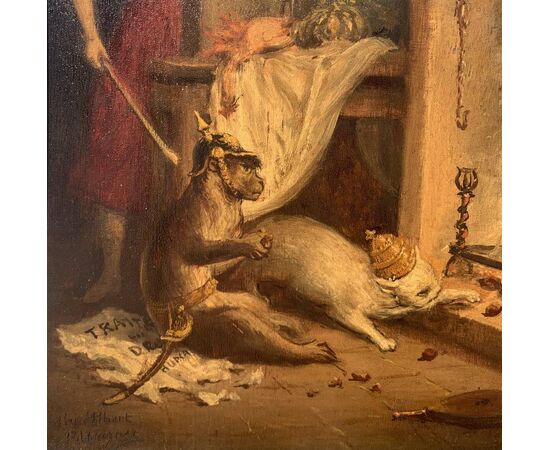 Pittore italiano (XIX sec.) - Allegoria satira del papato e impero austriaco.