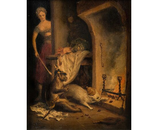 Pittore italiano (XIX sec.) - Allegoria satira del papato e impero austriaco.