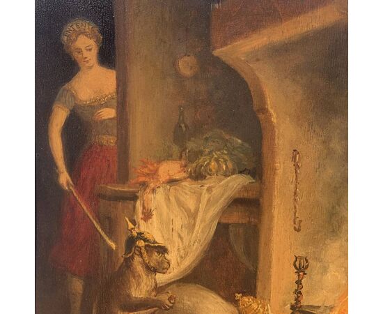 Pittore italiano (XIX sec.) - Allegoria satira del papato e impero austriaco.