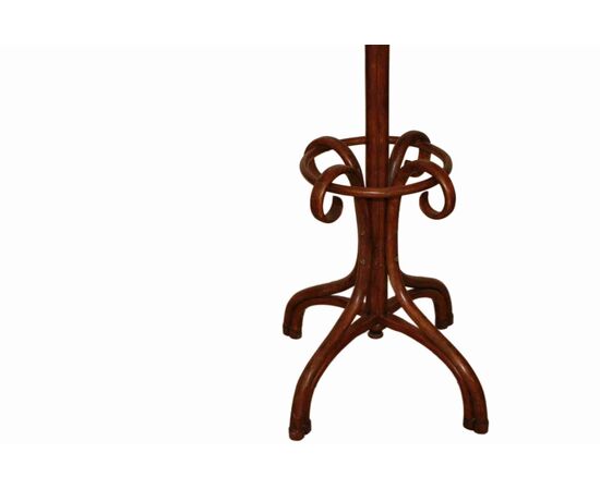 Appendiabiti Thonet Originale di inizio 1900 in Legno di Faggio tinto noce