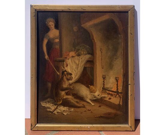 Pittore italiano (XIX sec.) - Allegoria satira del papato e impero austriaco.