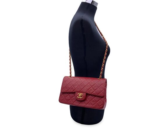 CHANEL Borsa a Tracolla Vintage in Pelle Col. Rosso Timeless/Classique S