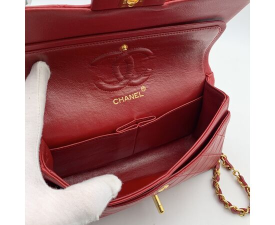 CHANEL Borsa a Tracolla Vintage in Pelle Col. Rosso Timeless/Classique S