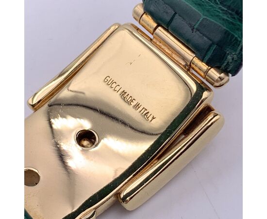 GUCCI Bracciale Vintage in Pelle Col. Verde