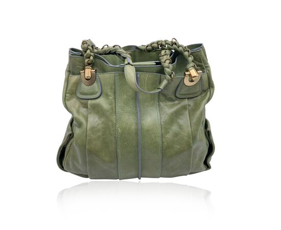 CHLOE Borsa Shopper in Pelle Col. Verde Heloise M