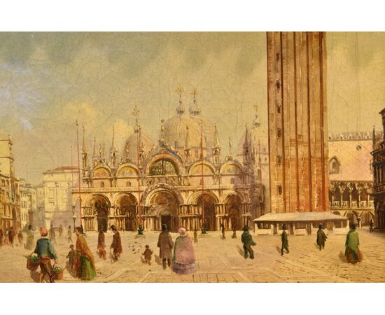 Veduta di Venezia con Piazza San Marco, Pittore vedutista dell'Ottocento