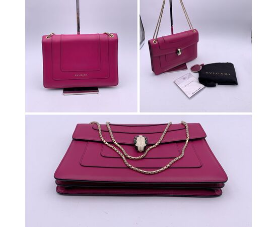 BVLGARI Borsa a Tracolla in Pelle Col. Rosa Serpenti M