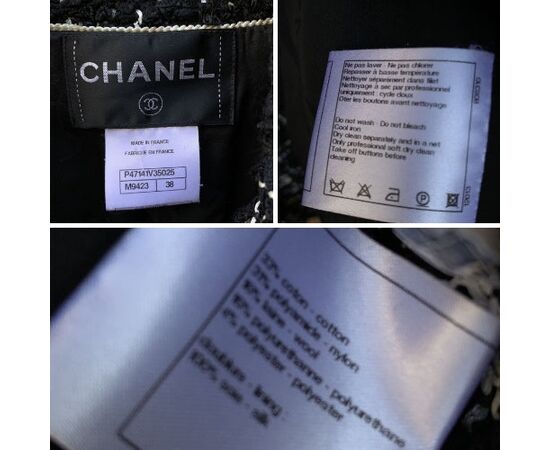 CHANEL Giacca in Cotone Col. Nero 42