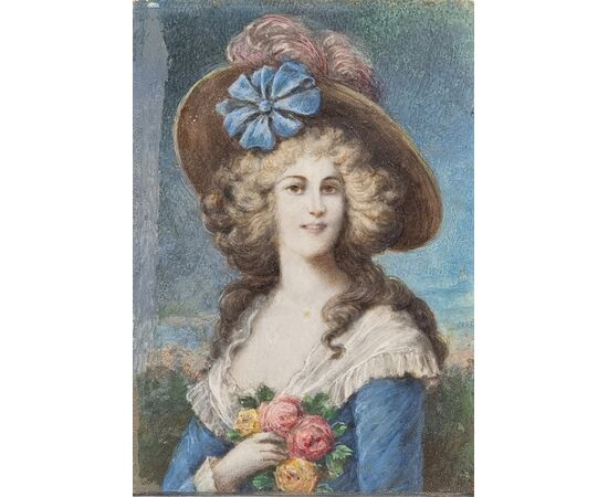 Ritratto di giovane ragazza con fiori