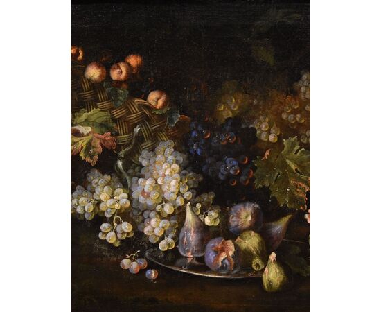 Natura morta di frutta con lucertola, Franz Werner Von Tamm (Amburgo 1658-Vienna 1754) 