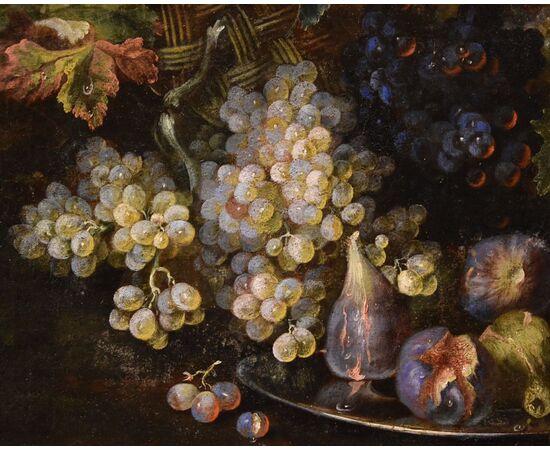 Natura morta di frutta con lucertola, Franz Werner Von Tamm (Amburgo 1658-Vienna 1754) 