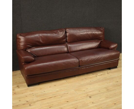 Large leather Italian sofa