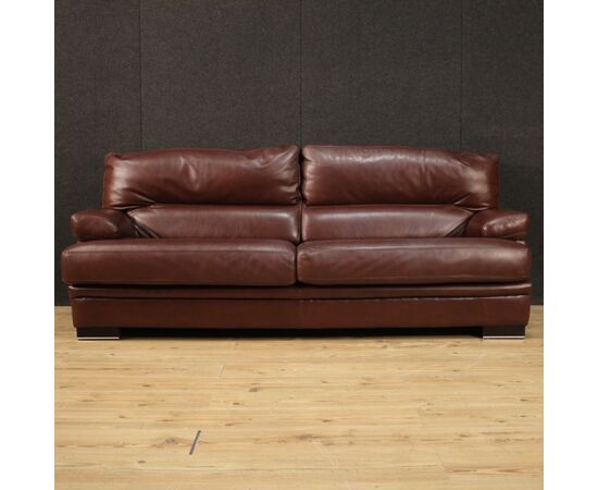 Large leather Italian sofa