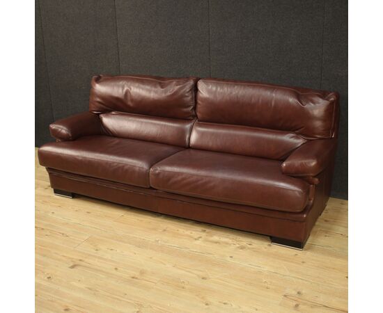 Large leather Italian sofa