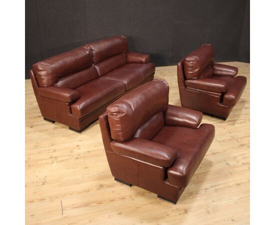 Large leather Italian sofa