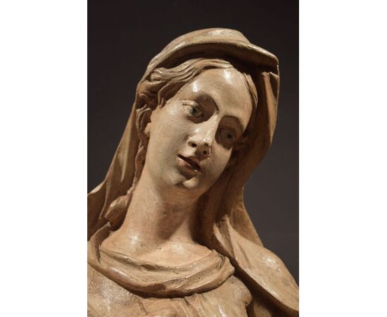 &quot;Madonna&quot; Roman Renaissance Wooden Sculpture     