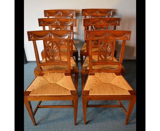 Six 19th century chairs     