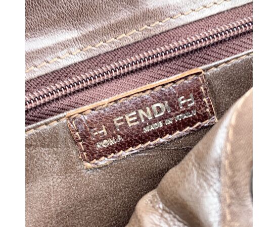 FENDI Borsa a Tracolla Vintage in Pelle Col. Marrone M