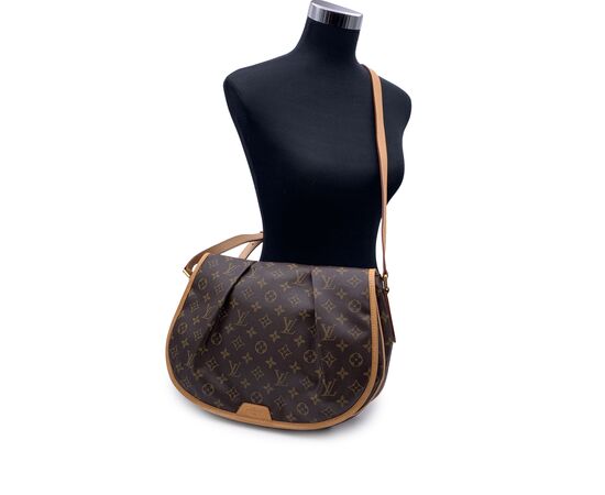 LOUIS VUITTON Borsa a Tracolla in Tela Col. Marrone Menilmontant M